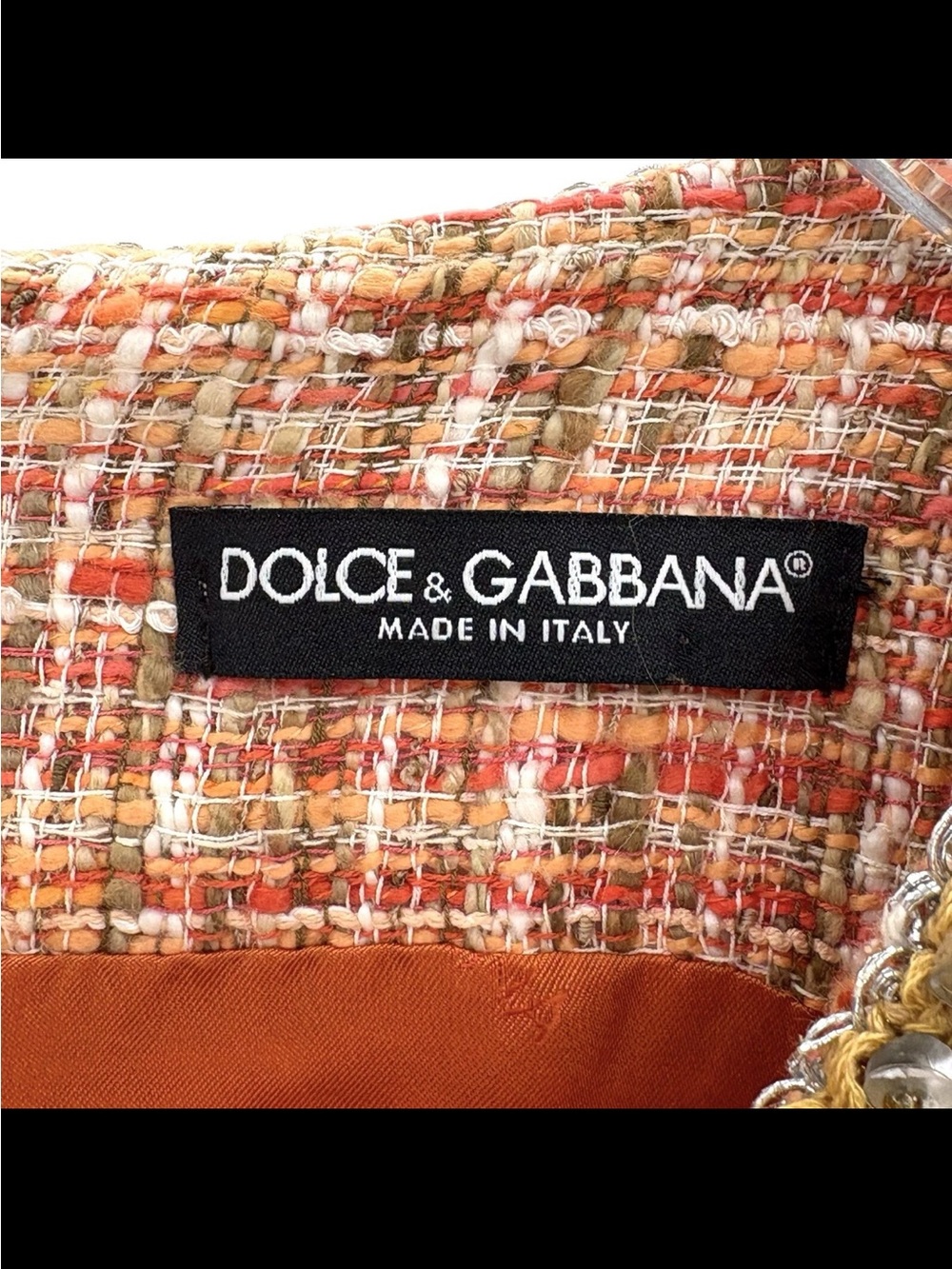 Dolce & Gabbana Coral Tweed Sheath Dress Jeweled Neckline & Waist SZ 40 US 4 - Picture 11 of 14